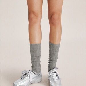 JW PEI Metallic Silver Ballet Shoes